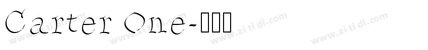 Carter One字体转换